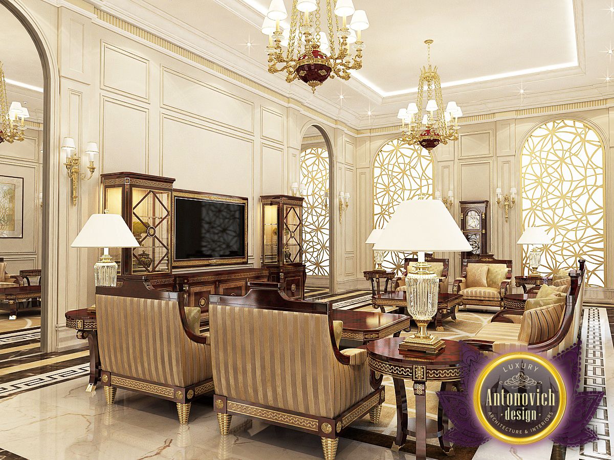 LUXURY ANTONOVICH DESIGN UAE Living Room Design by Katrina Antonovich