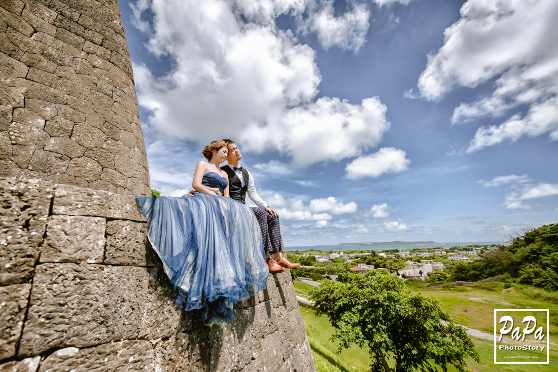 PAPA-PHOTO 沖繩自助婚紗,美國村,勝連城跡,伊計島,ESTINATE HOTEL,海中道路