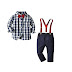 Boys Cotton  Full Sleeves Shirt and Suspender Pant Set