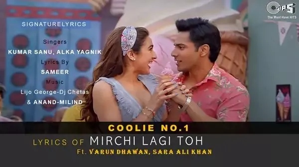 Mirchi Lagi Toh Lyrics - Coolie No.1 (2020) - Kumar Sanu, Alka Yagnik