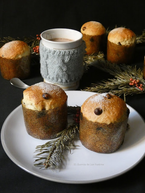 Mini Panettones Con Pepitas De Chocolate
