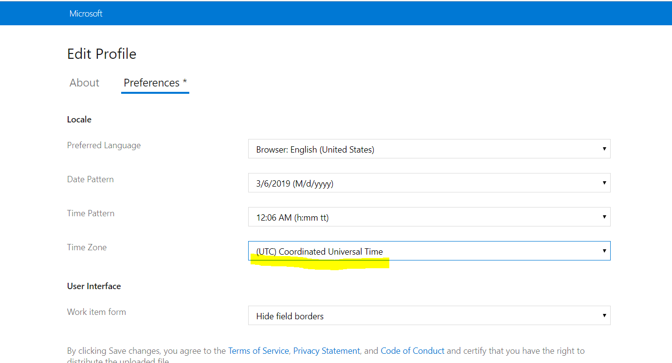 SDET Blog in Seattle How to update the time zone in Azure Devops?