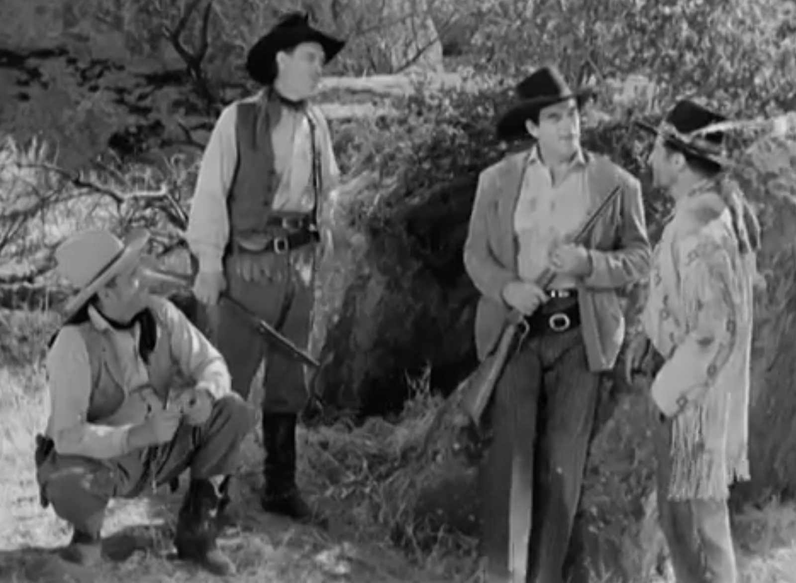 Iverson Movie Ranch Glenn Strange and his "Strange Rock" Sam the