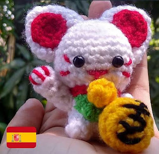 PATRON GRATIS GATO DE LA SUERTE AMIGURUMI 46765 🐈