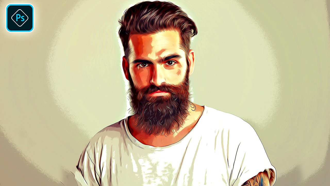 Vector Art Cartoon Portrait Effect In CC Tutorial