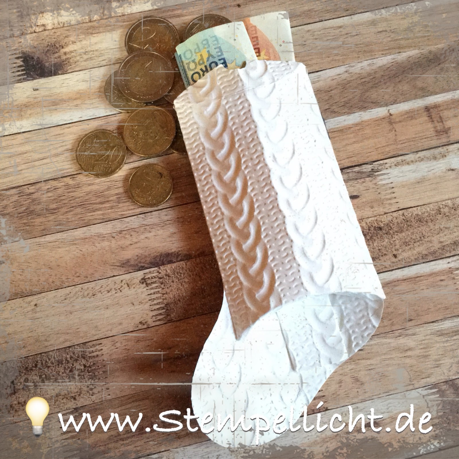 Stempellicht Geldgeschenk kleiner SparStrumpf von Stampin´Up!