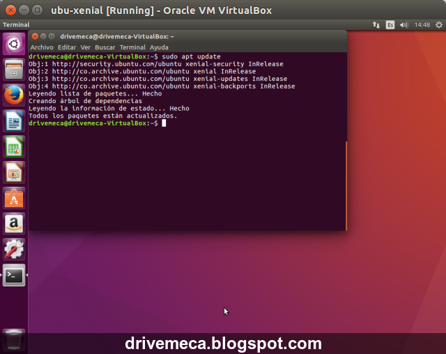 DriveMeca instalando Linux Ubuntu Xenial Xerus 16.04 LTS paso a paso