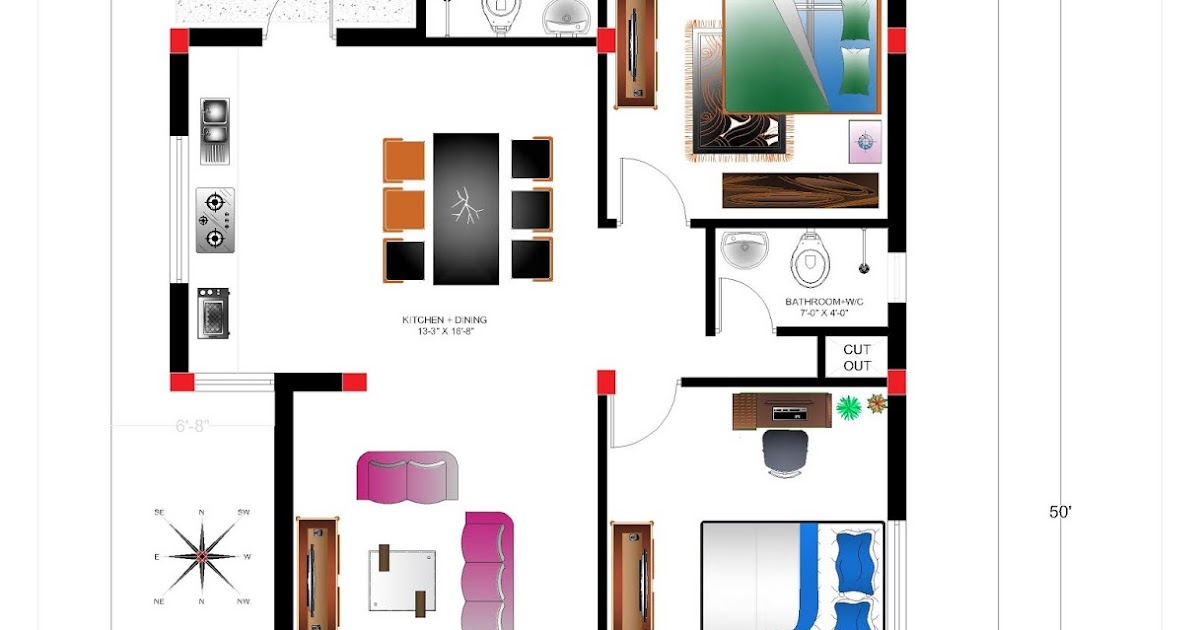 2bhk House Plan In Village As Per Vastu 2bhk House Plan In Village As Per Vastu, 50 X 30 House Plans North Facing
