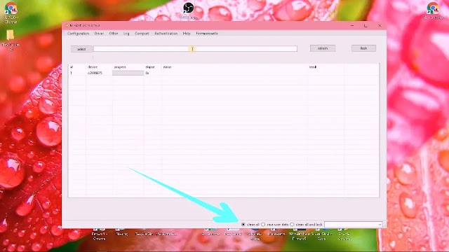 clean all selected in mi flash tool select clean all in mi flash tool