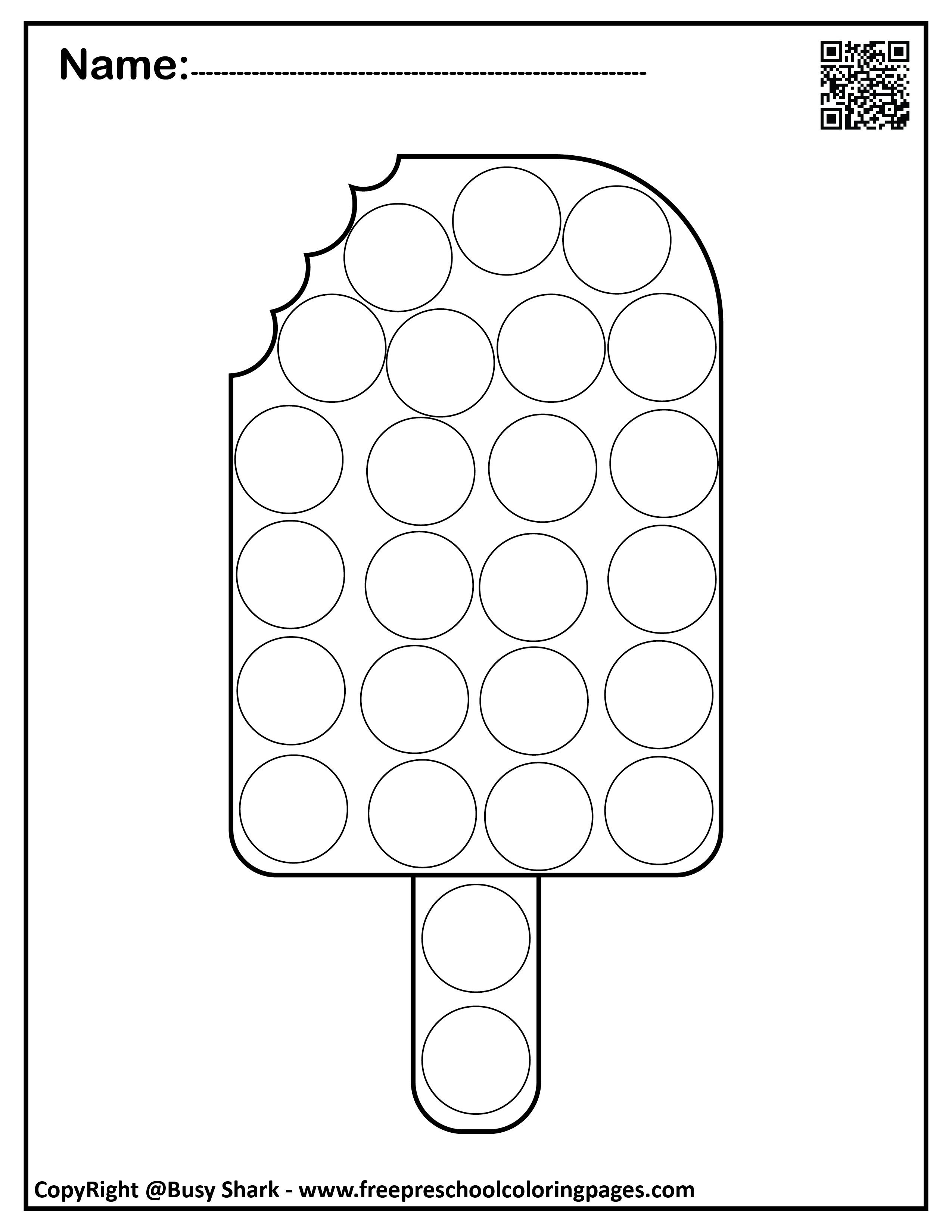 Set Of Summer Dot Markers Pages