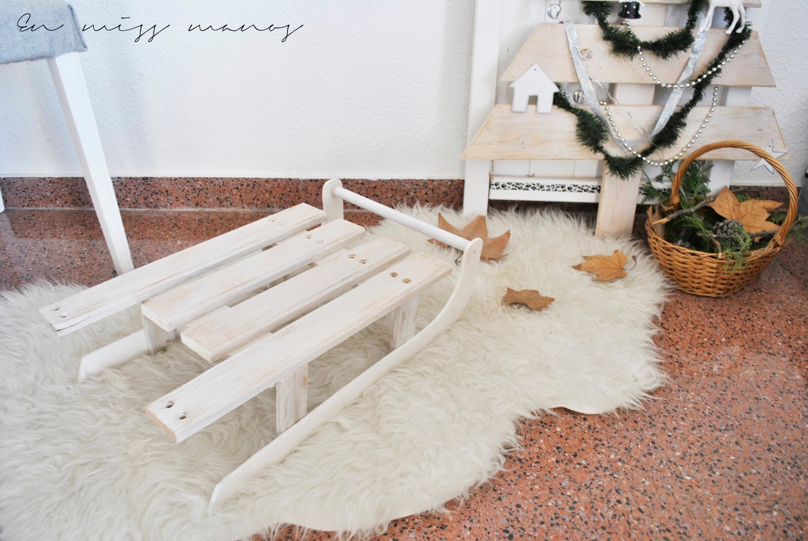 En Miss Manos: DIY Trineo navideño de madera