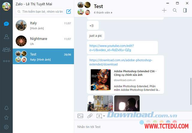 Phần mềm Zalo - Nhắn tin, gọi điện, gọi video miễn phí từ PC