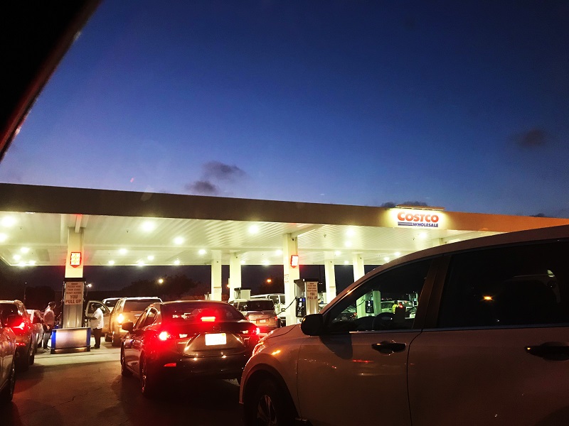 Open Gas Pump Indicators at Costco Gas Station It has grown on me!