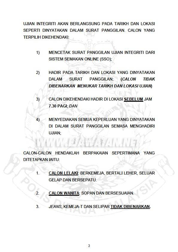 Contoh soalan spier pdrm