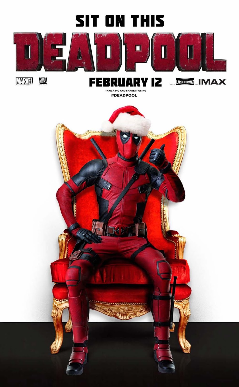 Deadpool Movie Christmas Themed Standee Deadpool Bugle