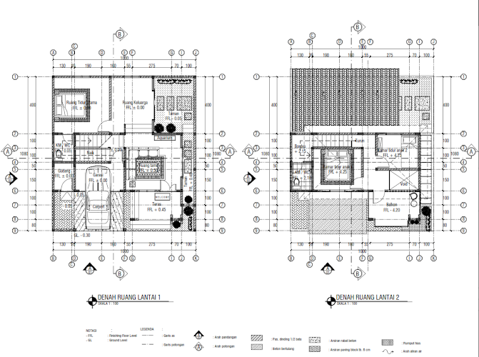 AutoCAD Tutorial: GAMBAR DENAH BANGUNAN 2 LANTAI