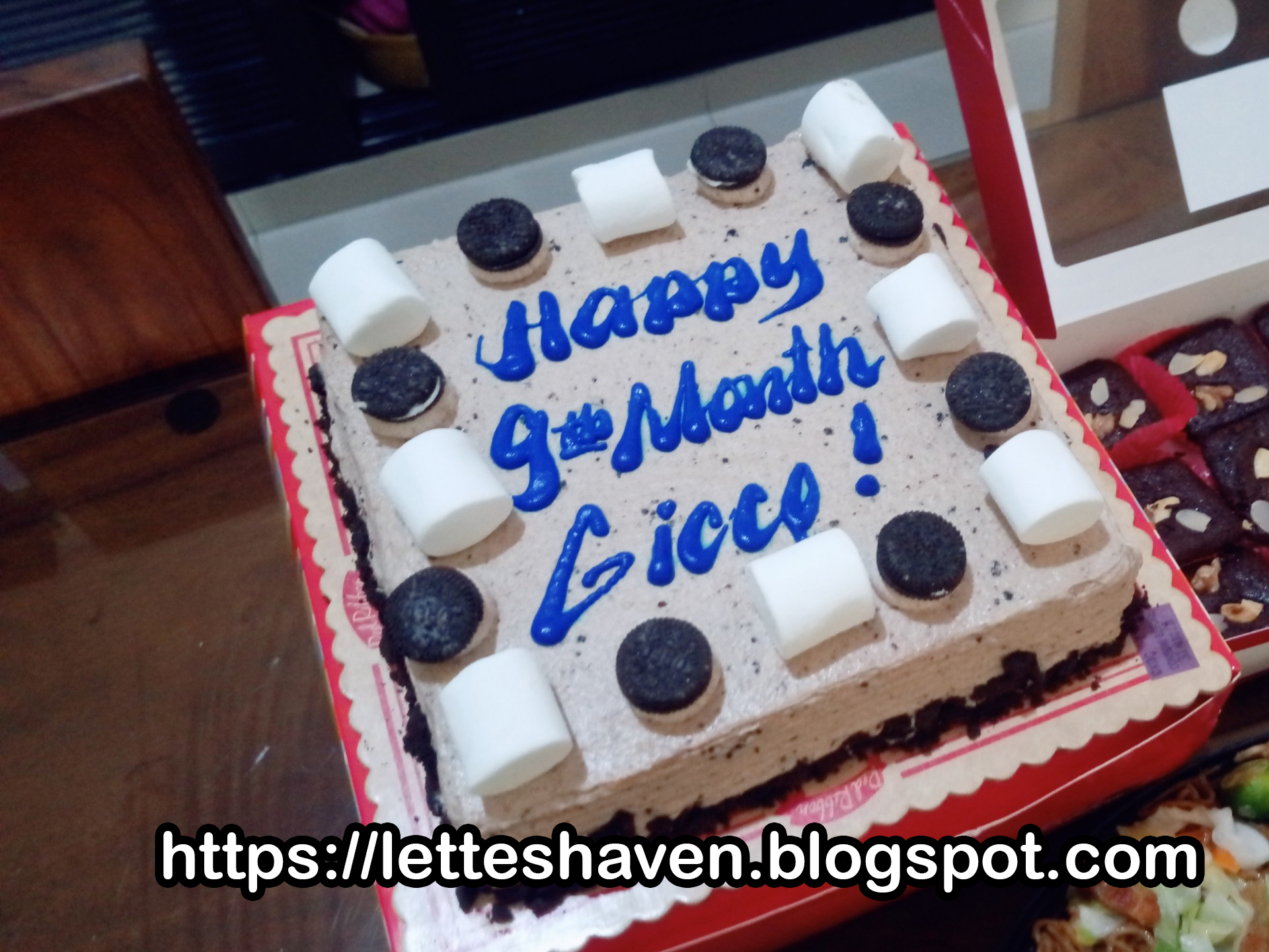 Lette's Haven Red Ribbon Cookies and Cream Dedication Cake (READ