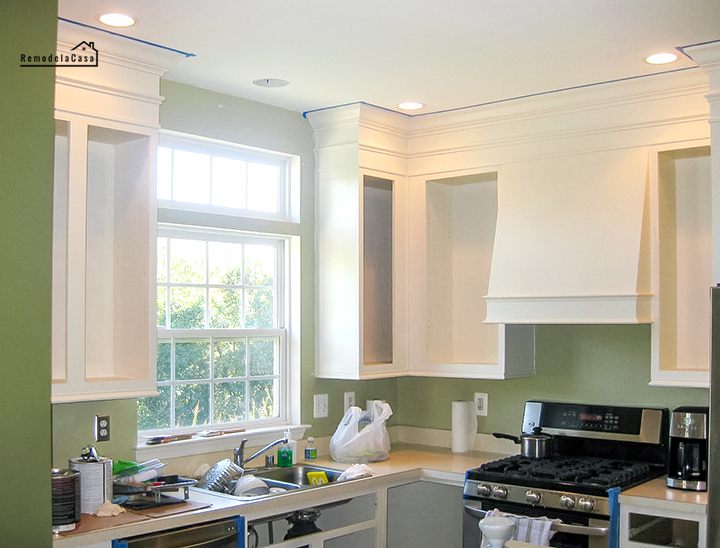 gabinetes de cocina pintados blanco