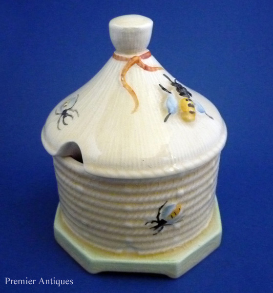 Premier Antiques Crown Devon 'Beehive' Honey Pot c1930
