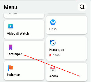 Membuka hasil menyimpan postingan orang lain