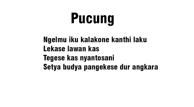 Kumpulan Contoh Tembang Pucung Guru Gatra Guru Lagu Dan Guru Wilangan Serta Artinya Kepoindonesia