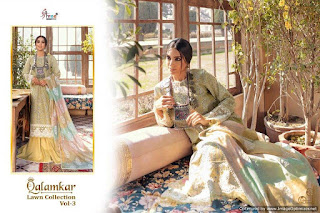 Shree Fab Qalamkar Lawn Coll-3 Pakistani Suits