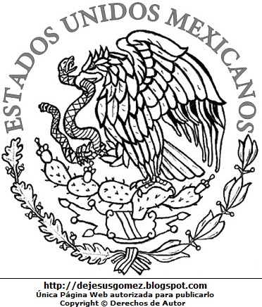 DIBUJOS FOTOS ACROSTICO Y MAS: DIBUJOS DEL ESCUDO DE MEXICO PARA