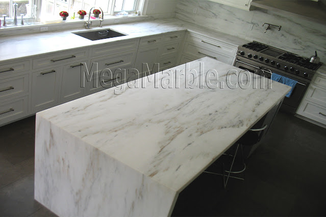 White marble countertops