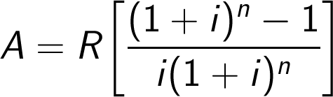 annuity formula