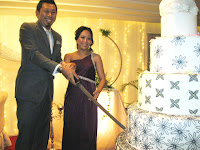 The cake cutting ceremony