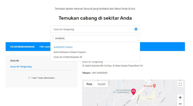 Cek Lokasi Dealer Seva