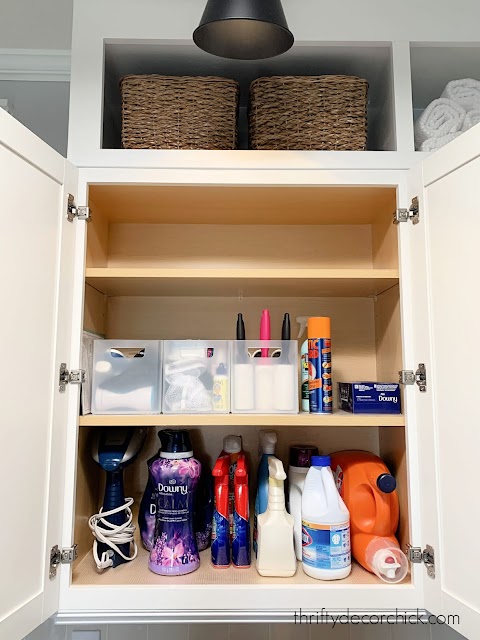 laundry room supply organization