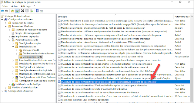 Afficher un message au démarrage de Windows 10 avec l'éditeur de stratégie de groupe locale Afficher, message, démarrage, Windows 10, stratégie de groupe locale, gpedit.msc, trucs et astuces