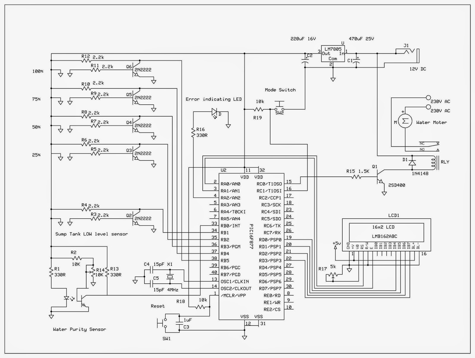 Electronic World: Automatic Water Pump Controller