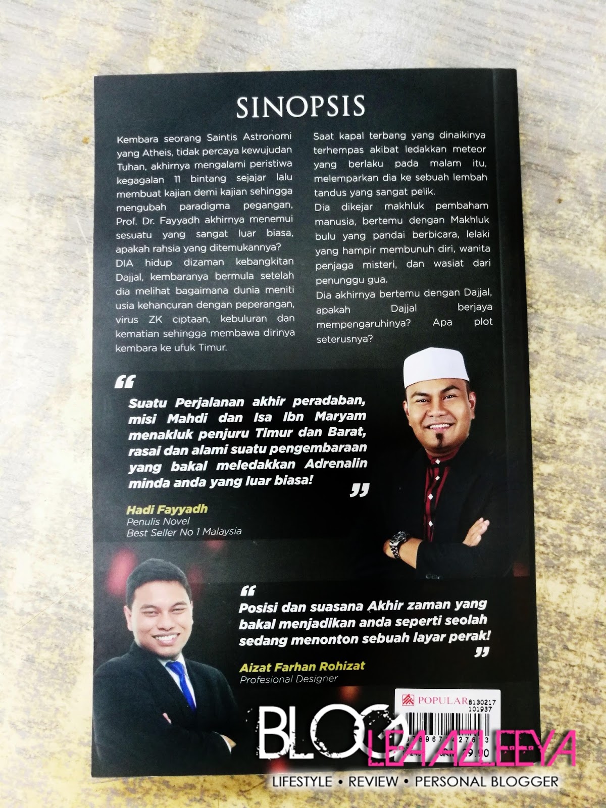 Review Novel Ketika Azazil Berputus Asa By Hadi Fayyadh Blog Lea Azleeya