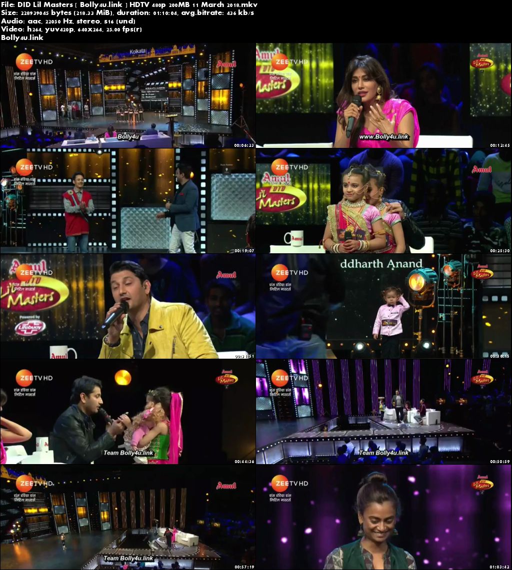 DID Lil Masters HDTV 480p 200MB 11 March 2018 Download