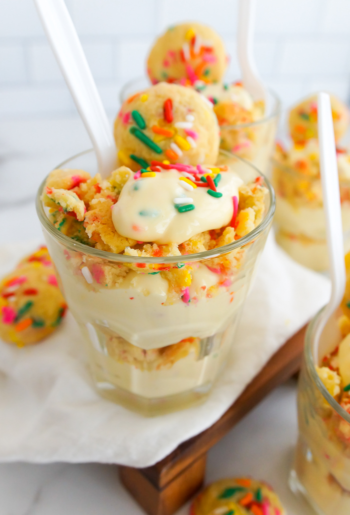 how to make funfetti cookie parfaits