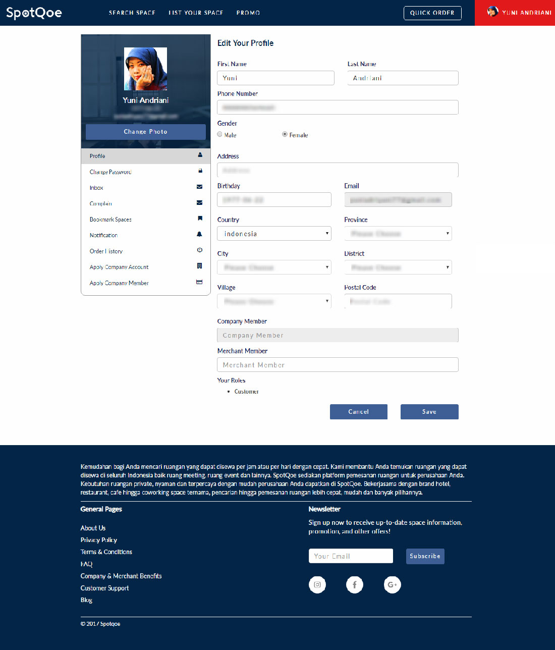 Setting Profile Spotqoe Setting Profile Spotqoe