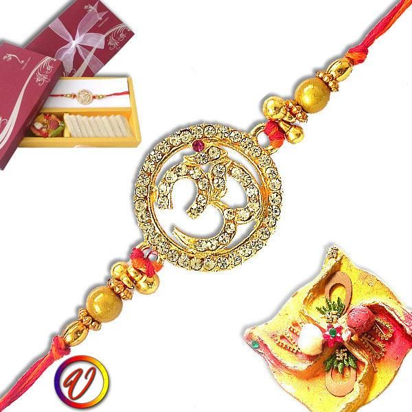 Gold Rakhis: Variety of Gold Rakhi Designs for Brother - Rakhi 2013
