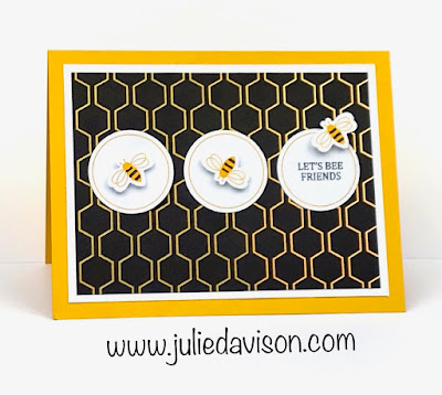 January 2020 I'll Bee Yours Paper Pumpkin Alternative Projects ~ Stampin' Up! Sale-a-Bration Golden Honey DSP ~ www.juliedavison.com