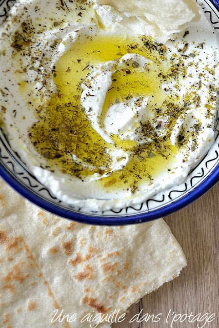 labneh-zaatar-cuisine méditerranéenne-Liban-mezze-yaourt