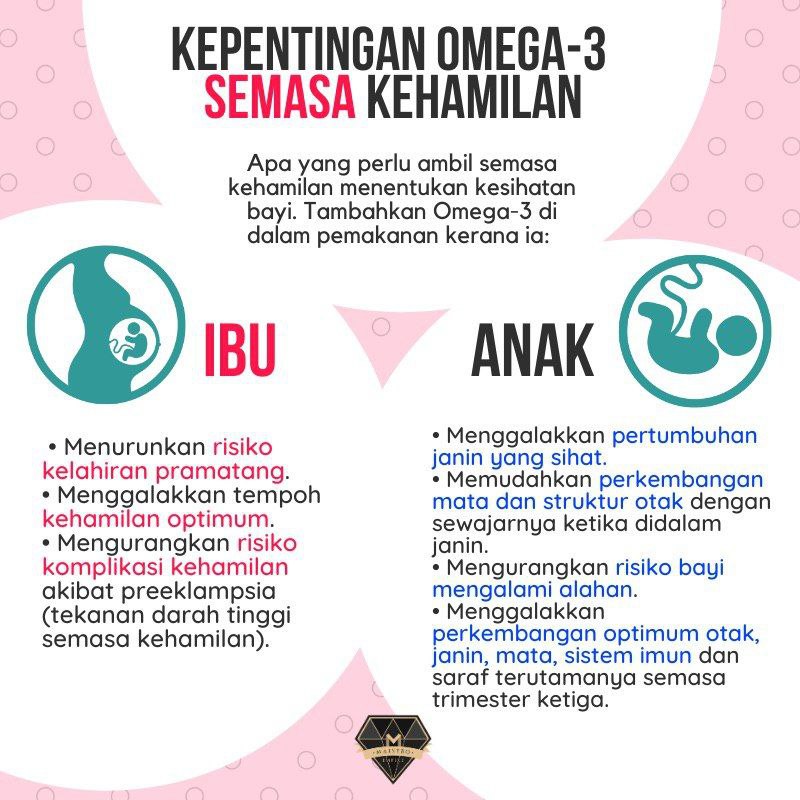 Kebaikan Omega 3 Untuk Ibu Hamil