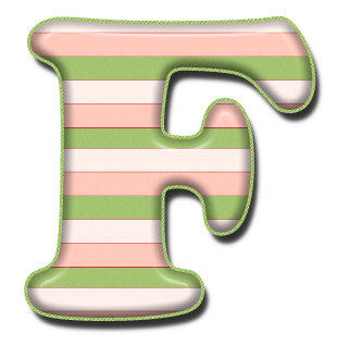 Abecedario con Rayas Horizontales. Alphabet with Horizontal Stripes.