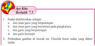 Jawaban Ayo Kita Berlatih 7.3 Bab 7 Halaman 139 Kelas 7 (Garis Dan Sudut)