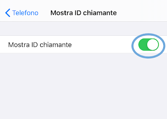 Mostra ID chiamante