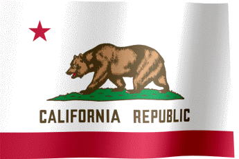 The waving flag of California (Animated GIF)