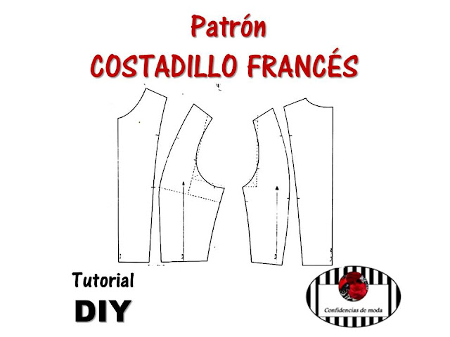 Cómo trazar el patrón del COSTADILLO FRANCÉS. Curso de patrones (moldes). Tutorial DIY