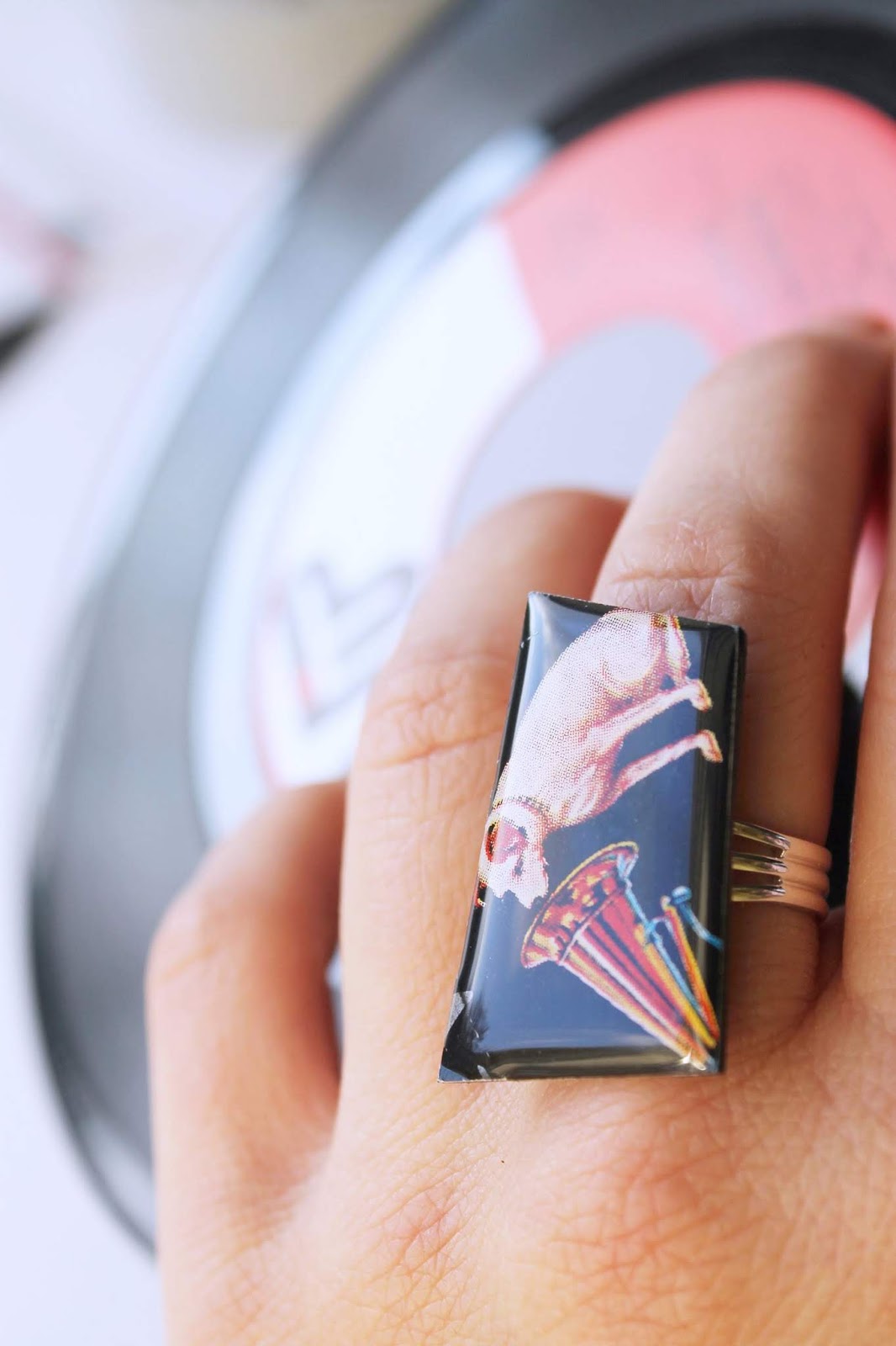 Geometric Recycled Vinyl Record Jewelry by lesCreationsdAna and