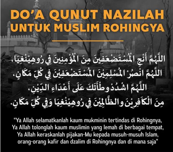 Bacaan Doa Qunut Arab Artinya Juzi Rumi Nazilah Rohingya Gambar
