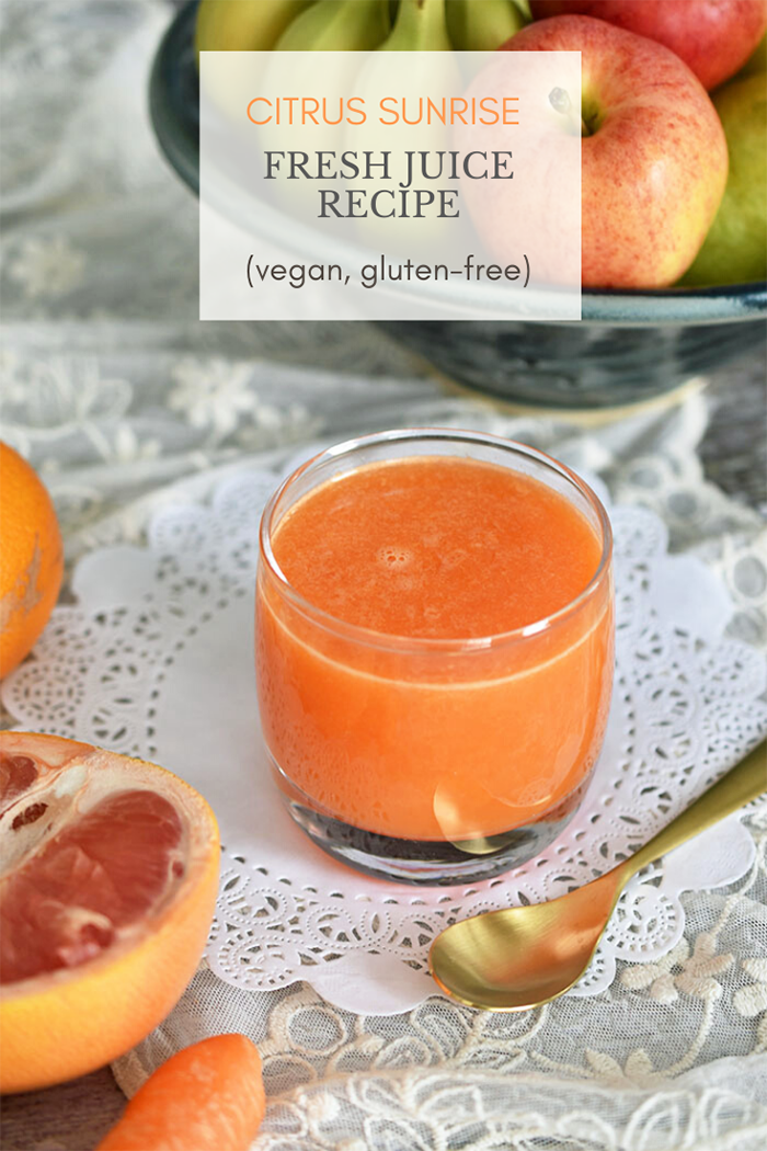 Citrus Sunrise Juice Recipe (vegan, gluten-free)